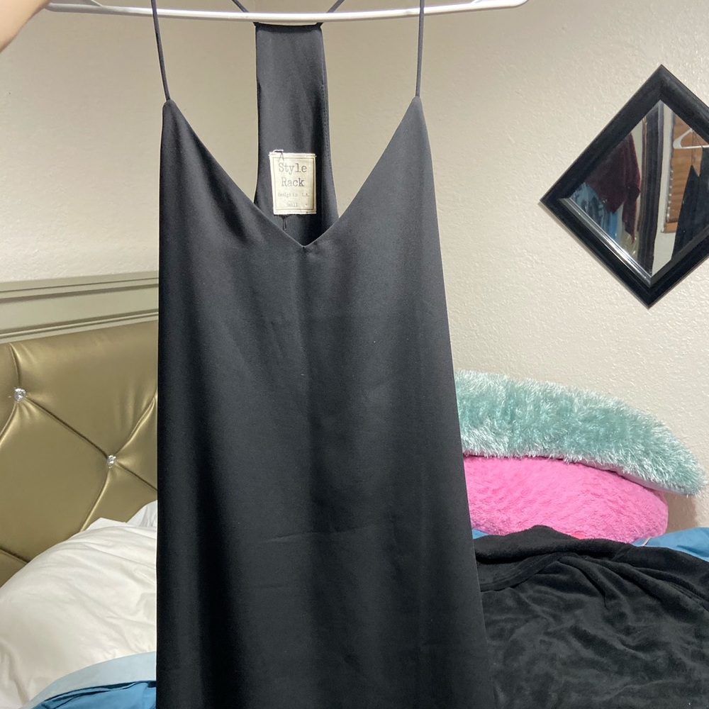 Satin black dress